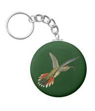 Keychains with bird drawings from the works of John Gould 