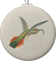 Keychains with bird drawings from the works of John Gould 