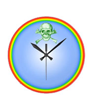 Skull and cross bones clocks