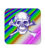 Skull and cross bones stickers