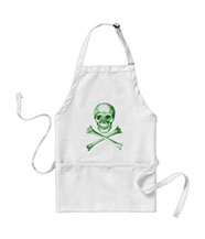 Skull and cross bones aprons