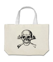 Skull and cross bones bags