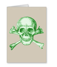 Skull and cross bones cards