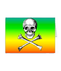 Skull and cross bones cards