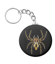 Keychains with spider designs, based on the drawings of Ernst Haeckel