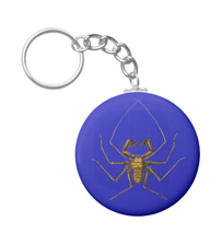 Keychains with spider designs, based on the drawings of Ernst Haeckel