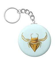 Keychains with spider designs, based on the drawings of Ernst Haeckel