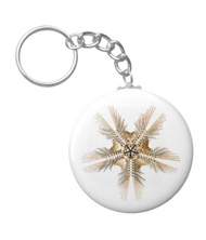 Keychains with starfish designs, based on the drawings of Ernst Haeckel