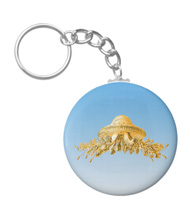 Keychains with jellyfish designs, based on the drawings of Ernst Haeckel