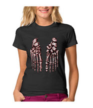 Bones of the human foot, women's tee-shotrsw