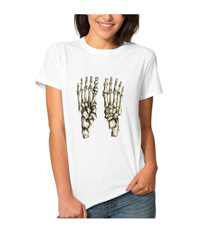 Bones of the human foot, women's tee-shotrsw