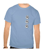 Details of the human skull singularly and in groups, in various colors and arrangements. Men's t-shirts