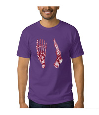 Bones of the human foot, men's tee shirts