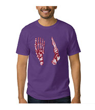 Bones of the human foot, men's tee shirts