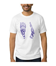 Bones of the human foot, men's tee shirts