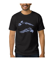 Bones of the human foot, men's tee shirts