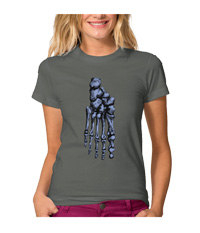 Bones of the human foot, women's tee-shotrsw