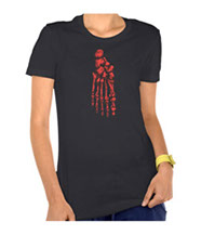 Bones of the human foot, women's tee-shotrsw