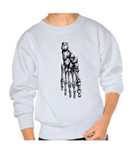 Bones of the human feet kid's tee-shirts