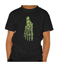 Bones of the human feet kid's tee-shirts