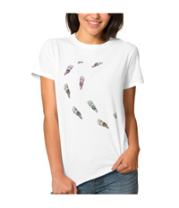 Bones of the human foot, women's tee-shotrsw