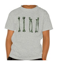 bones of the lower limb, tee-shirts