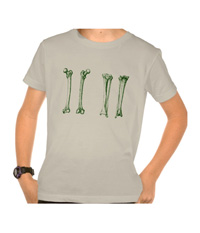 bones of the lower limb, tee-shirts