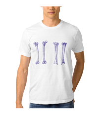 bones of the lower limb, tee shirts