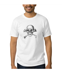 skull and cross-bones tee-shirts