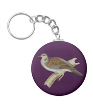 Keychains with bird drawings from the works of John Gould 